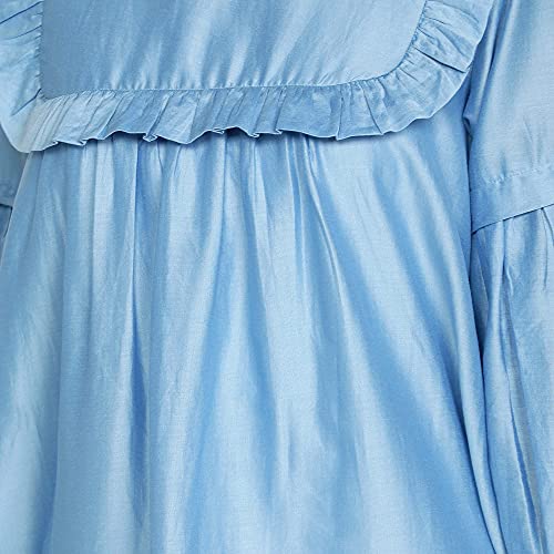 Cindy Dress Solid Sky Blue