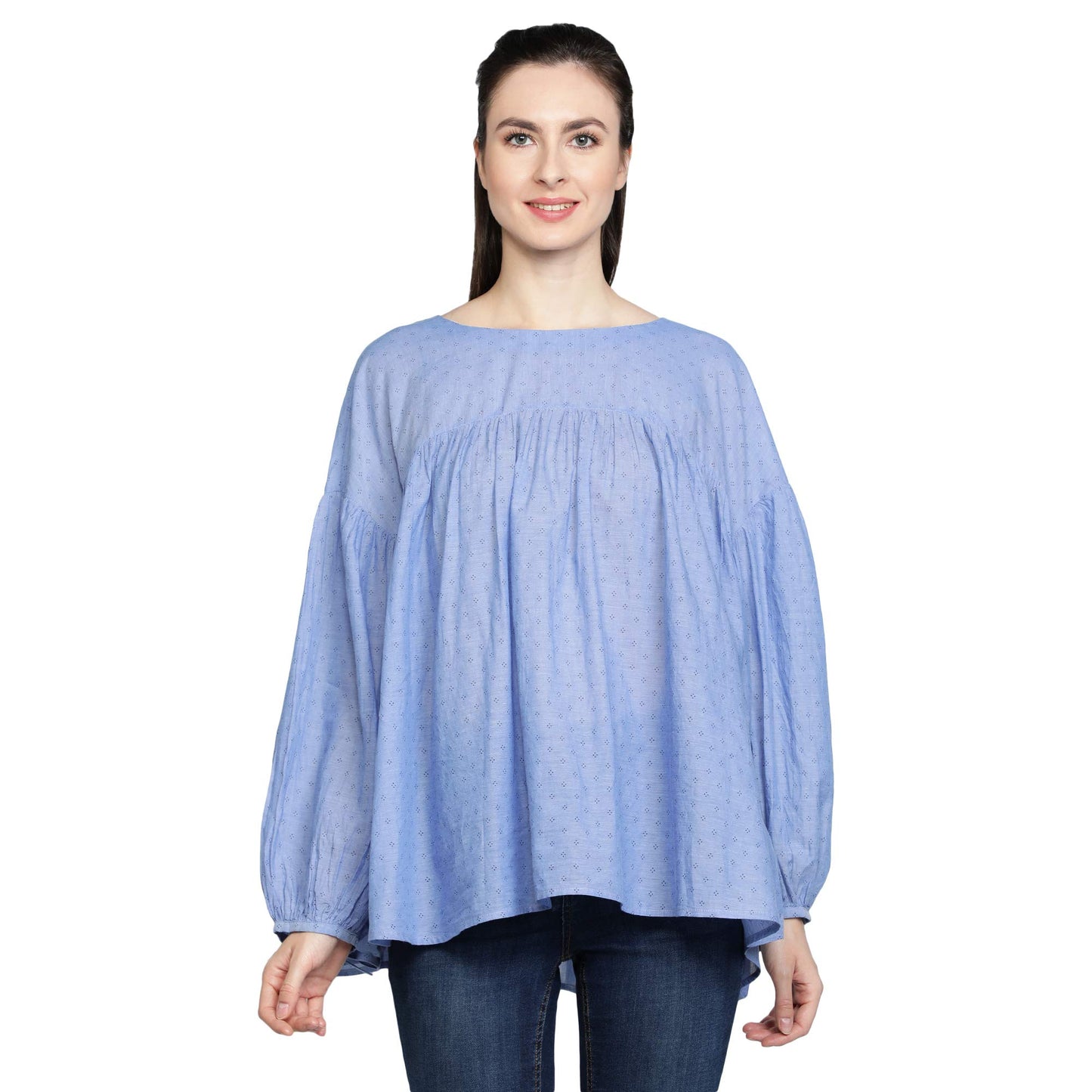 Blue Top Dot Prints