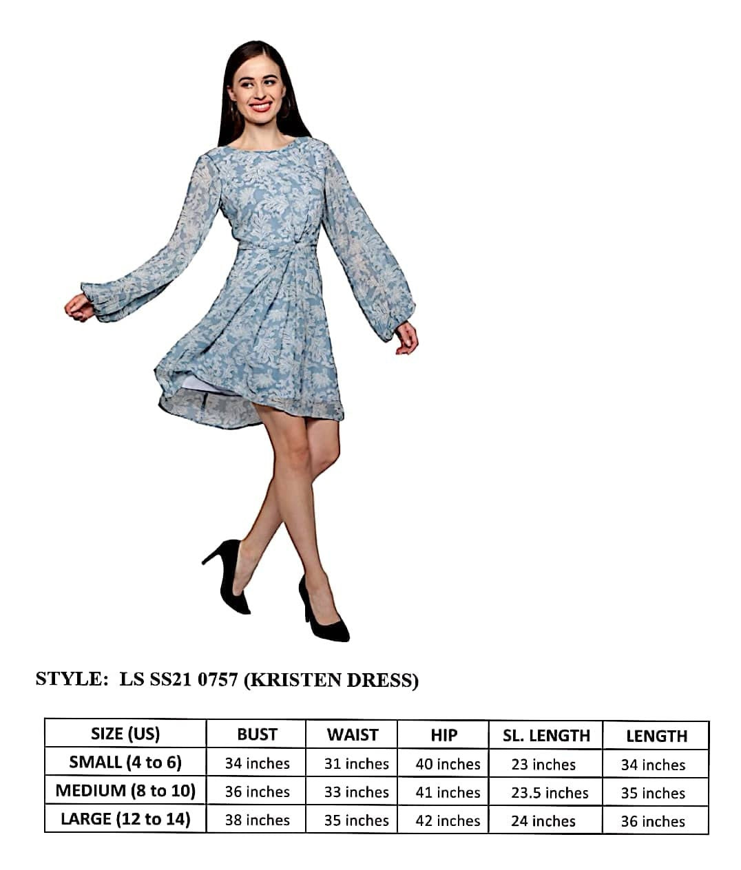 Women's_dress Sexy_Dress_for_her Long_Sleeves_Dress Georgette_Dress For_her_Gift Floral_Design_Dress Dresses_for_Women Blue printed_Women's_Dress Blue_short_Dress Blue_Casual_dress