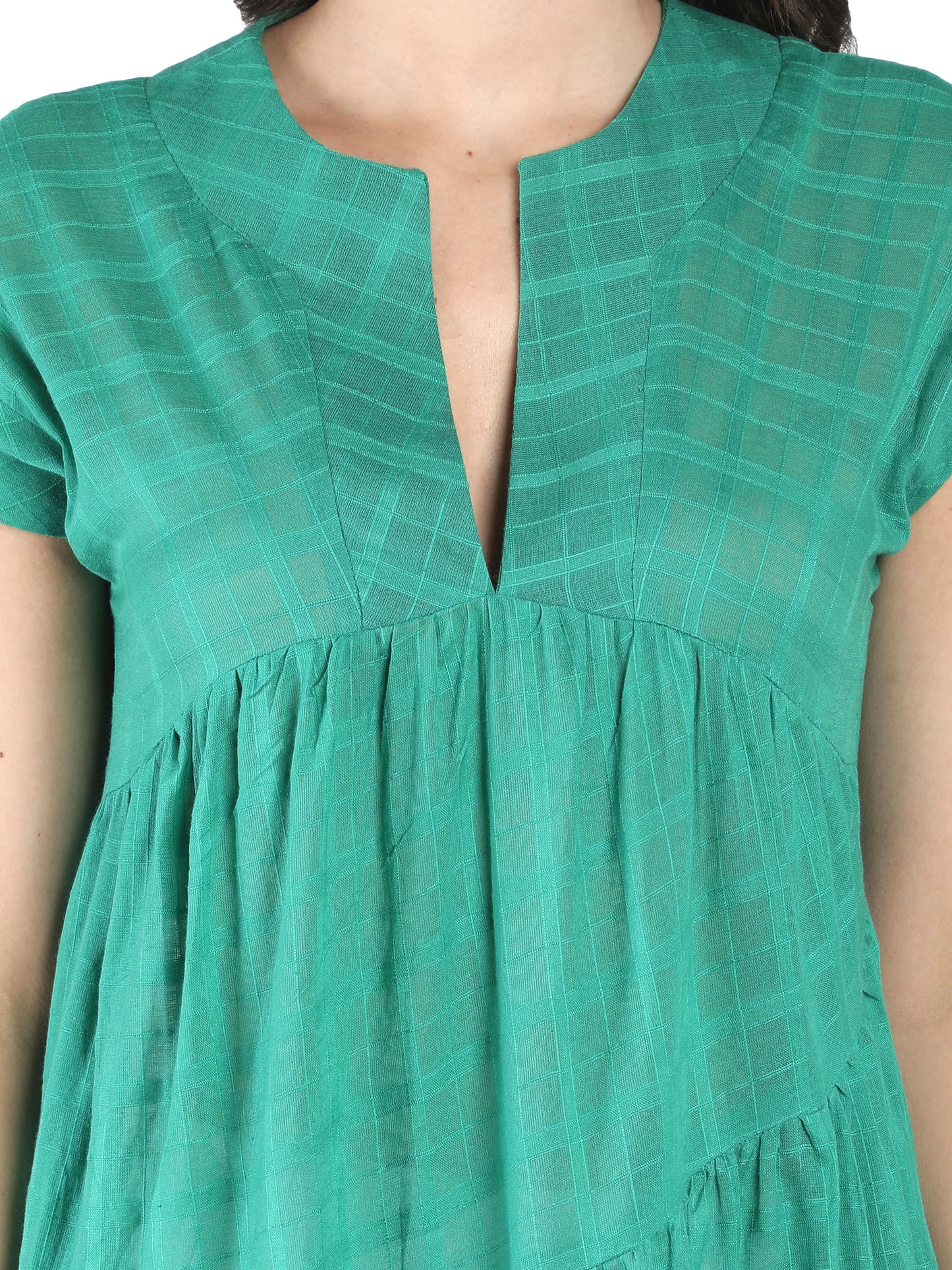 Cecilia Dress Green Cotton