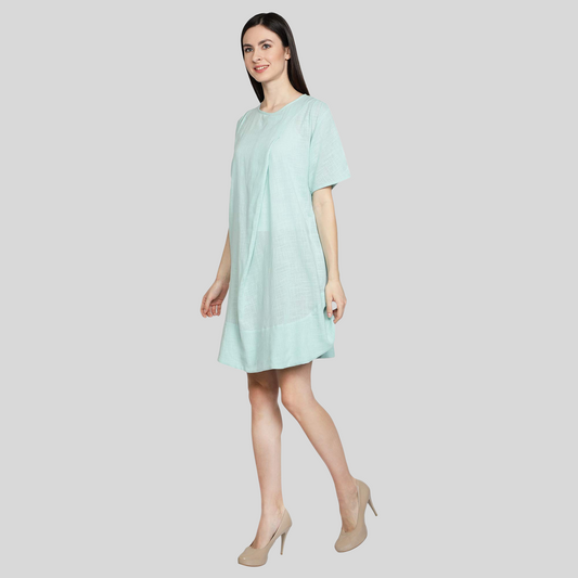 women_cotton_dress  Spring_Summer_Dress  Sage_Green_Cotton  Modern_dress  Loose_fit_dress  Linen_dress  Half_sleeves_dress  green_dress  Dress_for_Women  Dress_4_Women  Designer_Dress  Cotton_dress