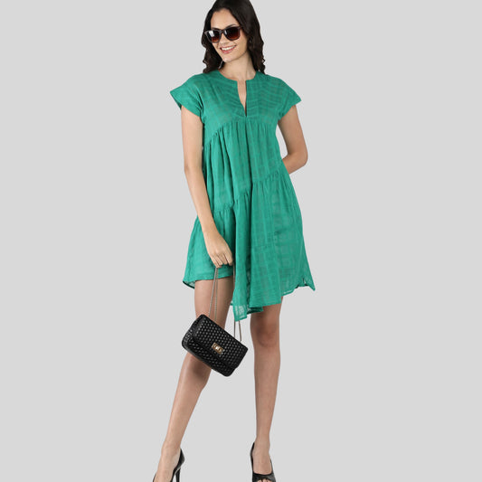 Cecilia Dress Green Cotton
