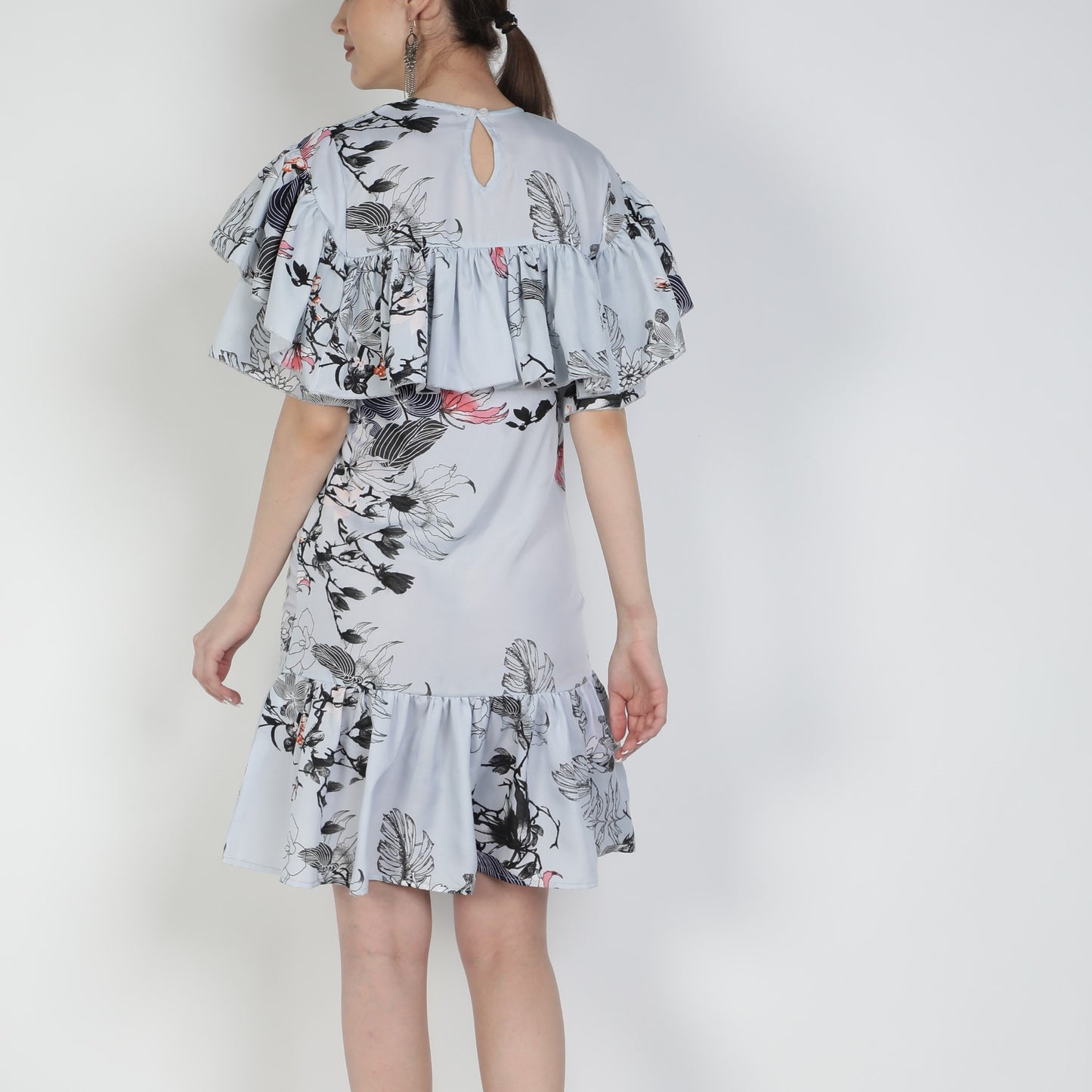 Natalia Gray Printed Dress
