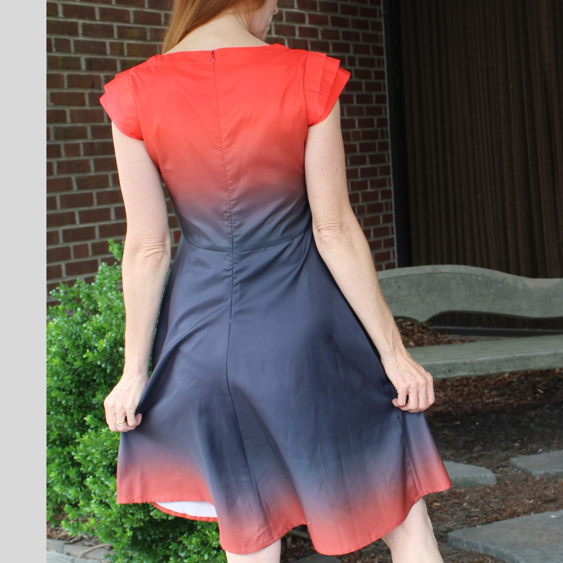 Alexia Dress Red Black Ombre Small Alexia Dress Red Black Ombre Small