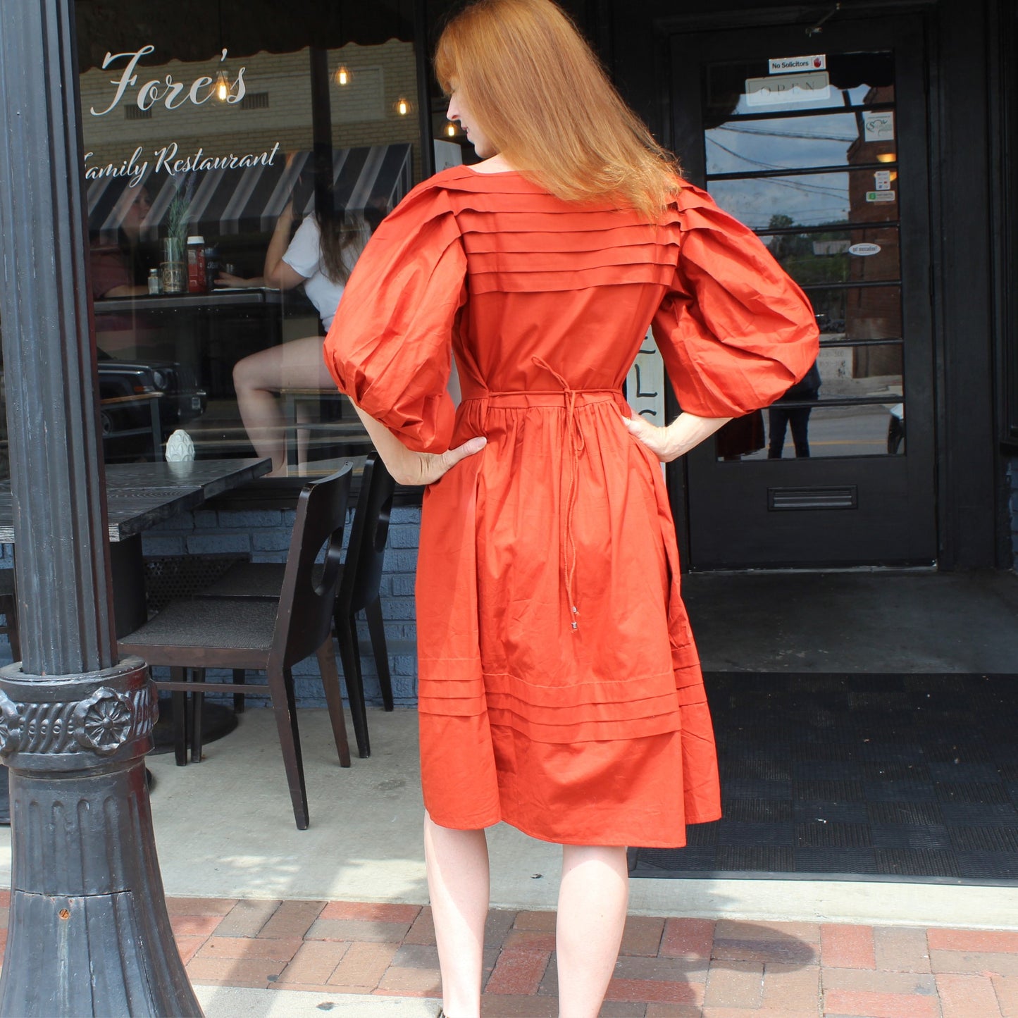 Olga Dress Rust Solid