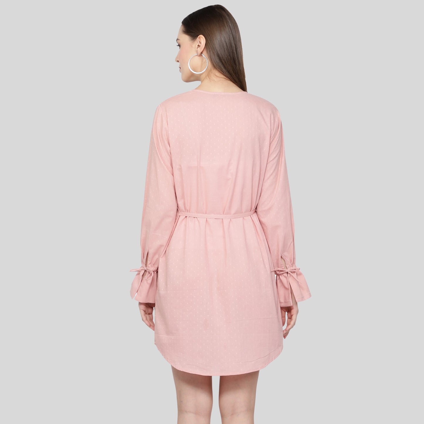 Evie Dress Dobby Pink