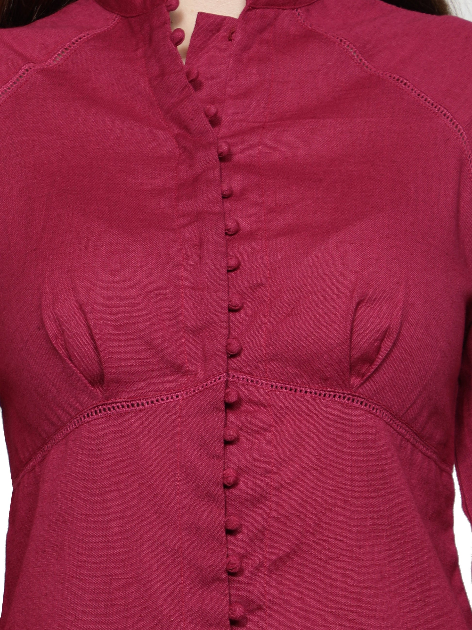 Stylish_cuff_Top  Long_Top  Long_Sleeves_Top  Lace_Top  Hook_and_Eye_Blouse  Fuchsia_Top  Designer_Top  Designer_blouse  Cotton_solid  Boutique_Design  Beautiful_Blouse  Band_collar_Top