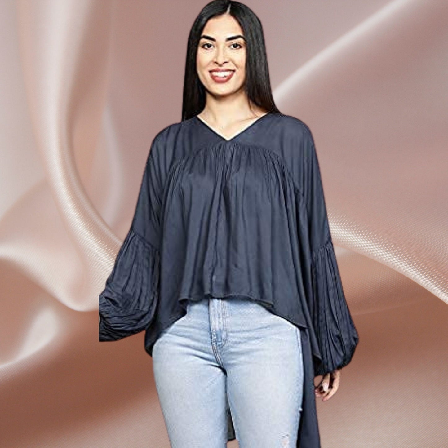 women_blue_top  women's_top  women's_cotton_top  Top_for_Women  stylish_blouse  spring_summer_top  over_sized_top  one_size_top  long_puff_sleeves  gathers_top  designer_top  cotton_viscose_top  cotton_tops  comfortable_top  Casual_women's_Top  Blue_top