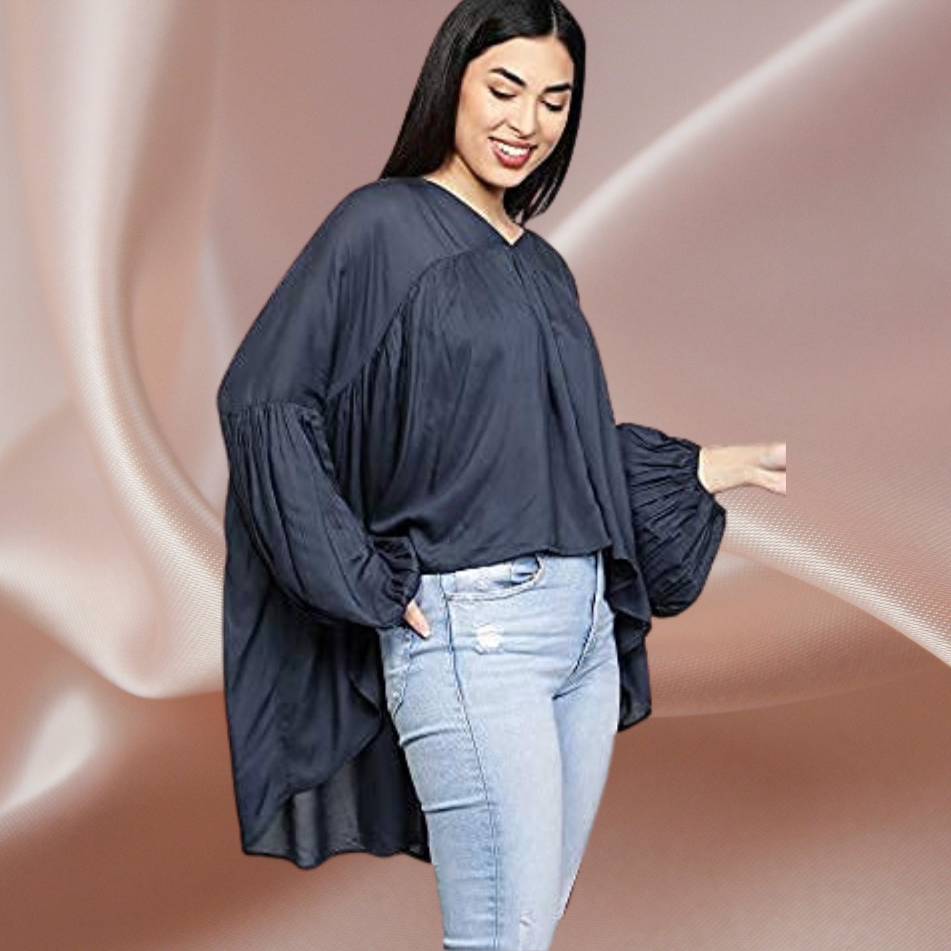 women_blue_top  women's_top  women's_cotton_top  Top_for_Women  stylish_blouse  spring_summer_top  over_sized_top  one_size_top  long_puff_sleeves  gathers_top  designer_top  cotton_viscose_top  cotton_tops  comfortable_top  Casual_women's_Top  Blue_top