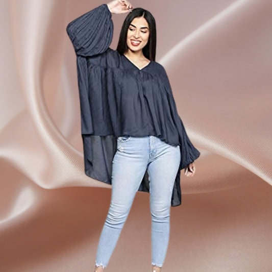 women_blue_top  women's_top  women's_cotton_top  Top_for_Women  stylish_blouse  spring_summer_top  over_sized_top  one_size_top  long_puff_sleeves  gathers_top  designer_top  cotton_viscose_top  cotton_tops  comfortable_top  Casual_women's_Top  Blue_top